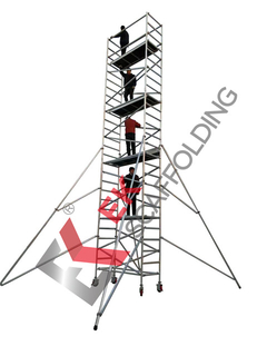 Хөнгөн цагаан ажлын өндөр өндөртэй хөдөлгөөнт платформ Хөнгөн цагаан бэхэлгээний цамхаг
